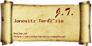 Janovitz Terézia névjegykártya
